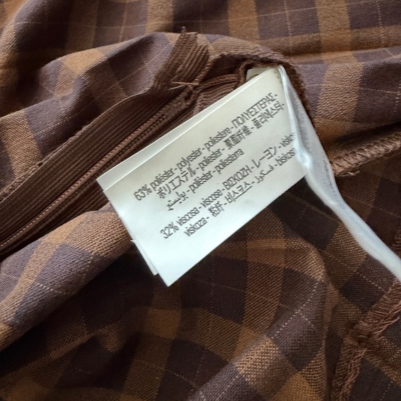 Zara Brown Plaid Pleated Mini Skirt - M - Picture 5 of 5